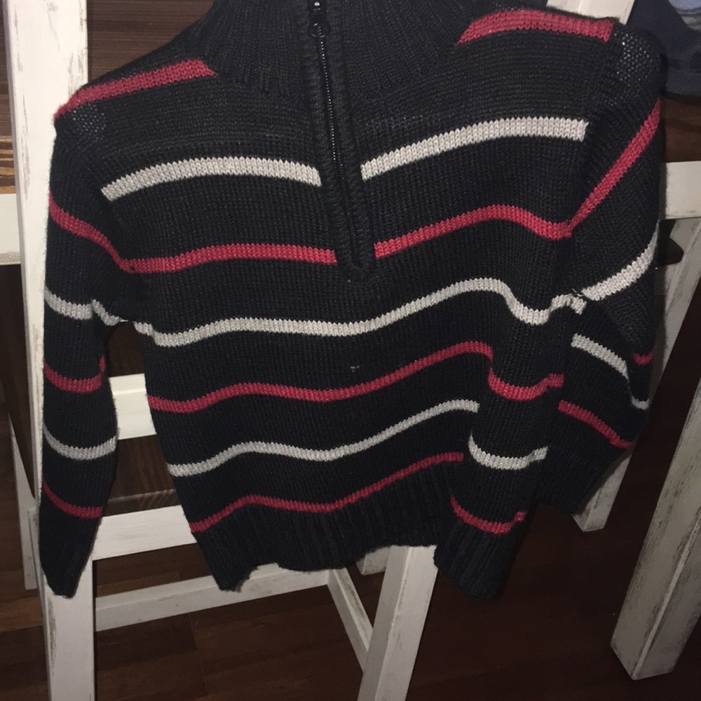 Black red and grey sweater